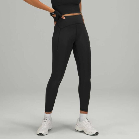 Lululemon Power Thru High Rise Tight 25” Black Leggings, size 20 - Picture 1 of 8